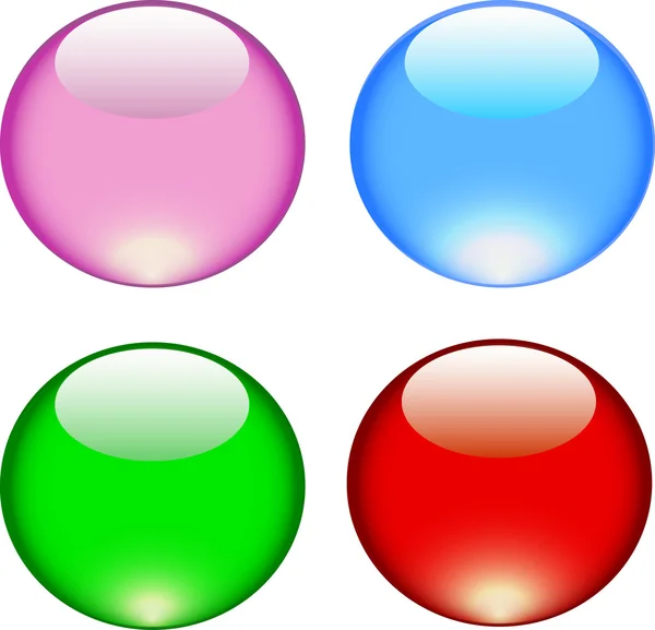 Zestaw kolorowych przycisków — Wektor stockowy