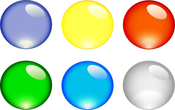 Набор цветных кнопок — стоковый вектор