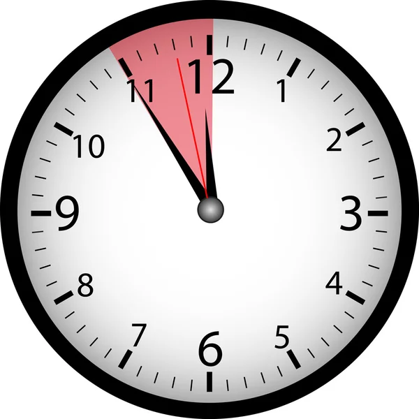 Horloge "5 à 12 " — Image vectorielle
