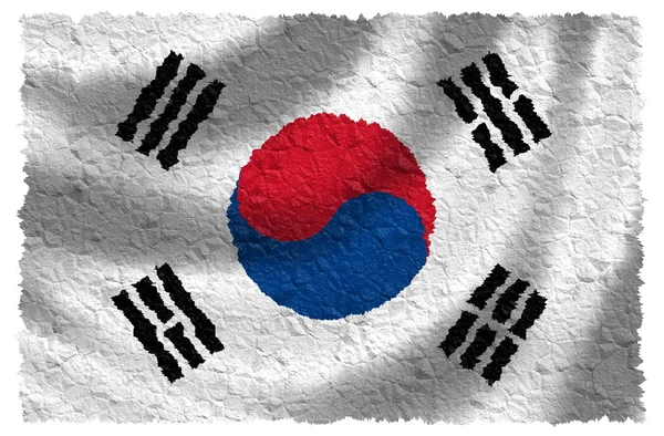 Zászló Dél-Korea — Stock Fotó