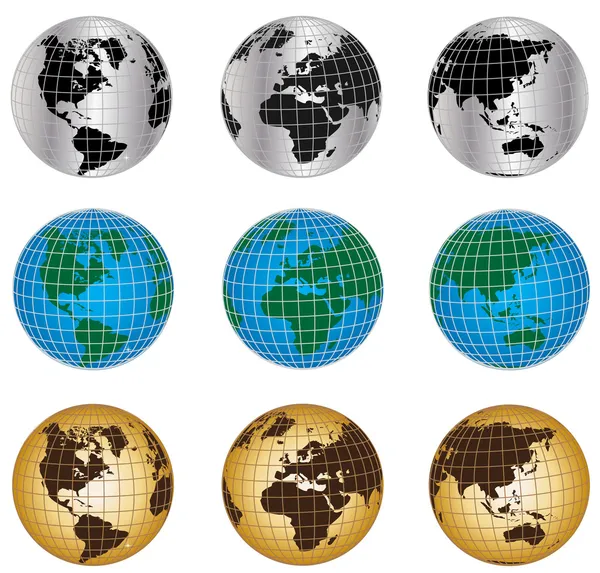 Zestaw globusy — Zdjęcie stockowe