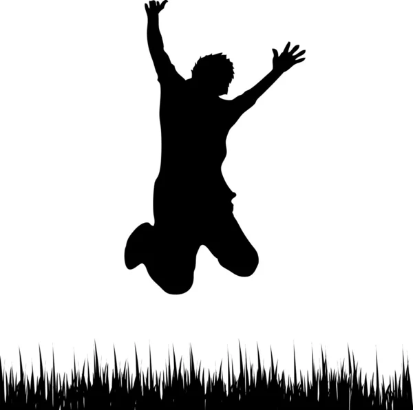 幸せな男をジャンプ — ストック写真