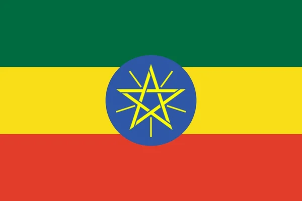 Flaga Etiopii — Zdjęcie stockowe