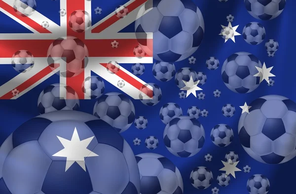 Piłka nożna australia — Zdjęcie stockowe