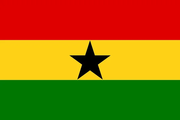 Bandeira de Gana — Fotografia de Stock