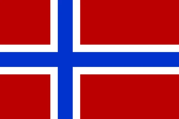 För norsk flagg — Stockfoto
