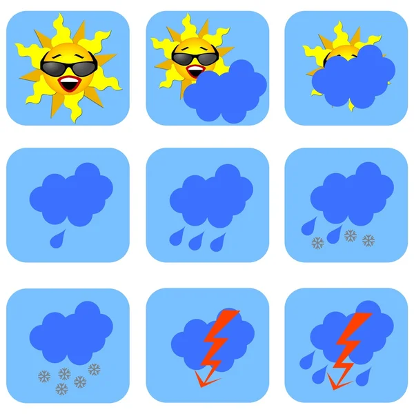 Weather symbols — Stock Photo, Image