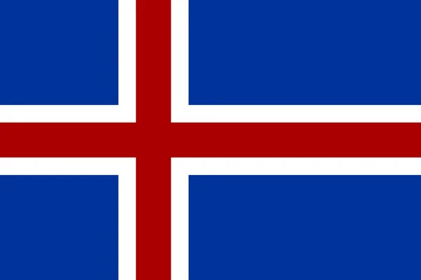 冰岛国旗 — 图库照片#