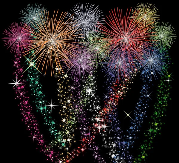 Colorful Fireworks — Stock Photo, Image