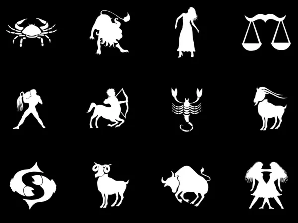Uppsättning zodiaktecken — Stockfoto