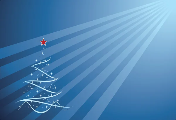 Weihnachtsbaum in blau — Stockvektor
