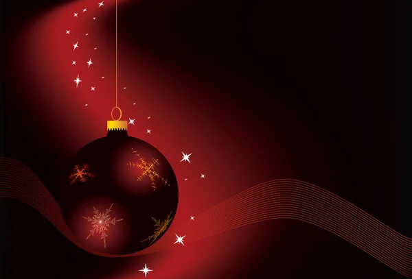 Boule rouge de Noël — Image vectorielle