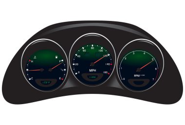 Car dashboard clipart