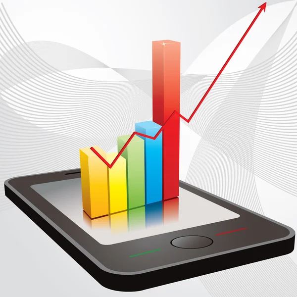 Mobiele statistiek — Stockvector