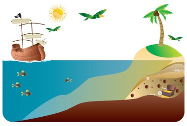 Treasure island clipart