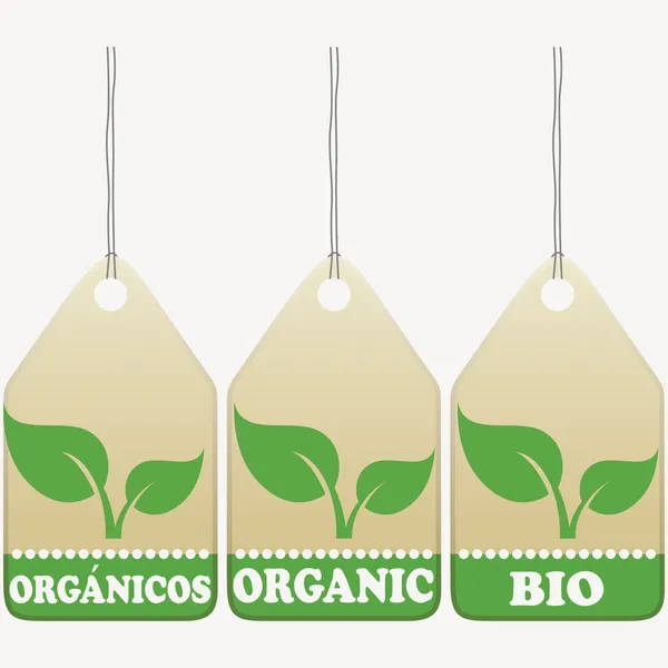 Étiquettes biologiques — Image vectorielle