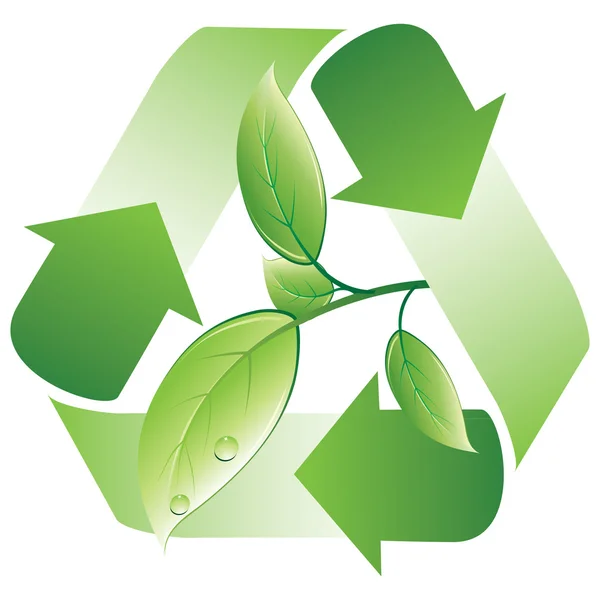 Green recycling — Stock Vector