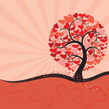 Valentine tree clipart