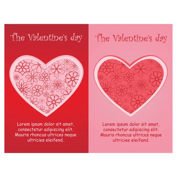 The Valentine days — Stock Vector