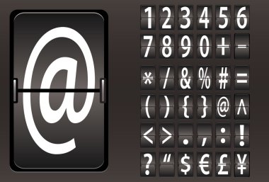 Mechanical panel numbers clipart