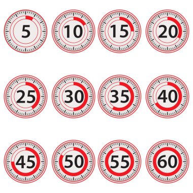 Red timer clipart