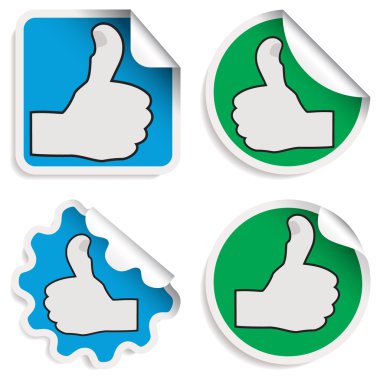 Thumb up stickers clipart