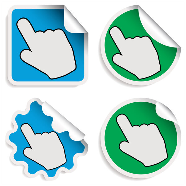 Hand Cursor Stickers