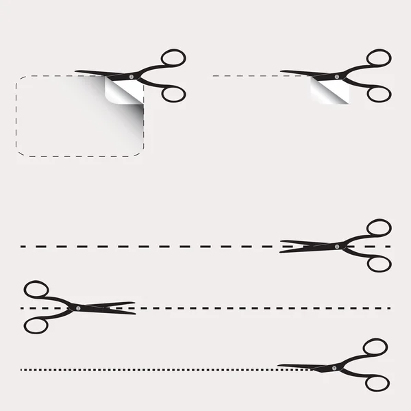 Ciseaux coupe papier — Image vectorielle