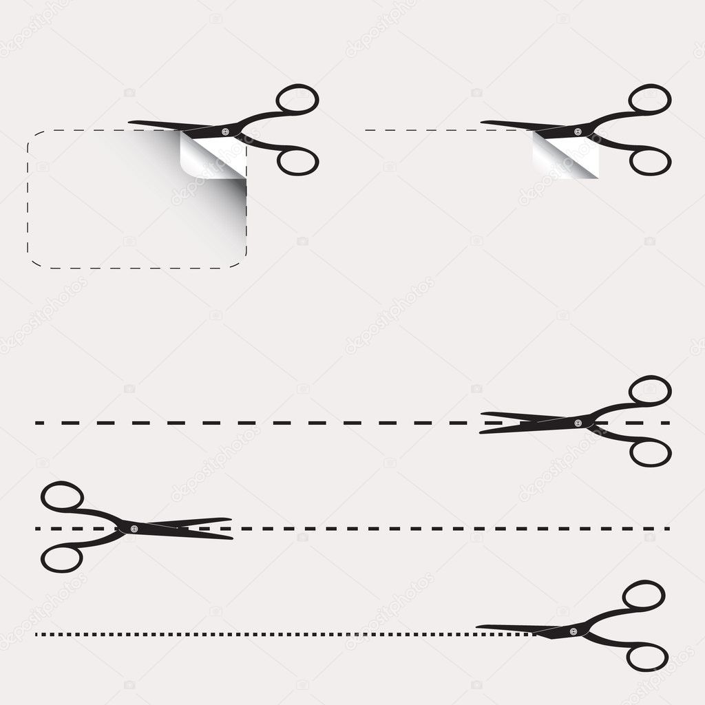 Scissors cutting paper