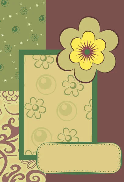 Carpeta con flor 1 — Vector de stock
