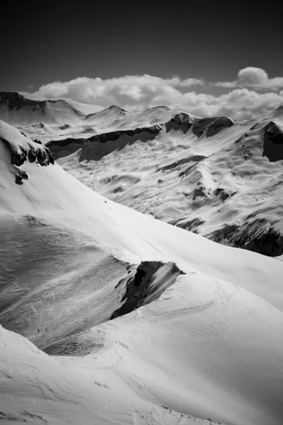 Alpok - fekete-fehér — Stock Fotó