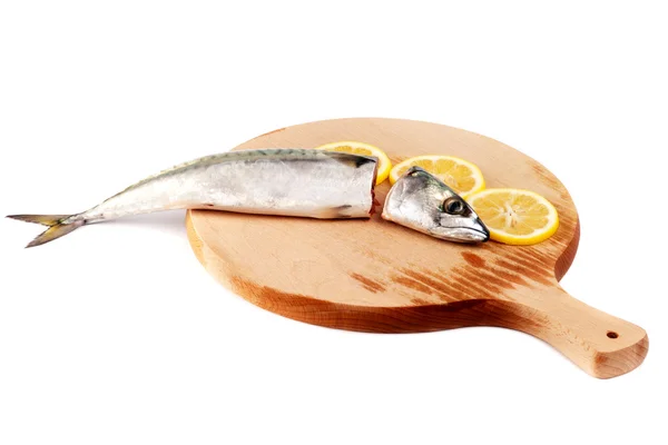 Makrela i cytryny — Zdjęcie stockowe