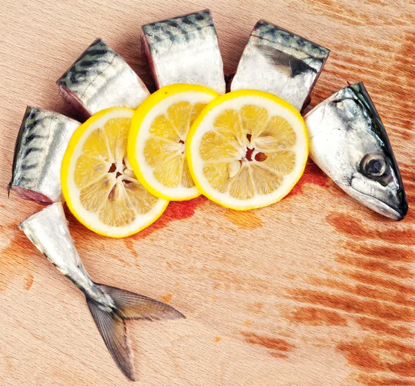 Makrill och citron — Stockfoto