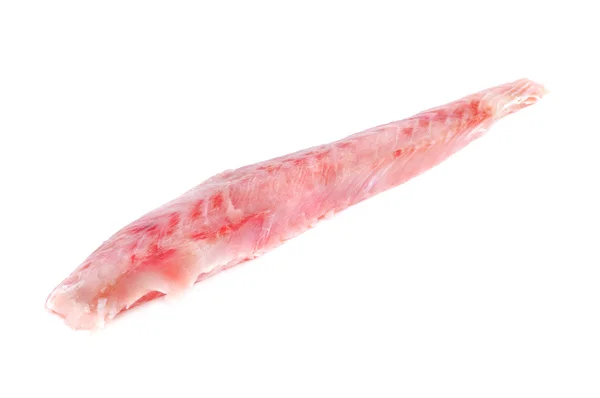 Filetto di pesce su fondo bianco — Foto Stock