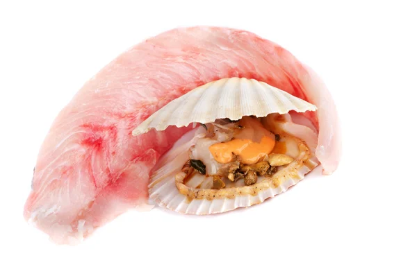Filet z ryby na białym tle — Zdjęcie stockowe