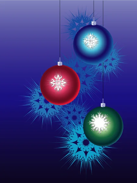 Різдвяні кульки зі сніжинками — стоковий вектор