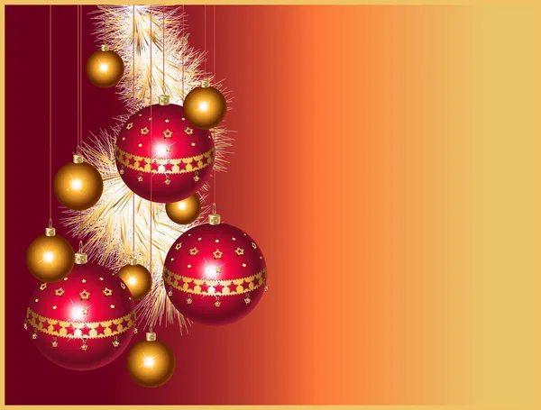 Χριστουγεννιάτικες μπάλες με αστέρια — Διανυσματικό Αρχείο
