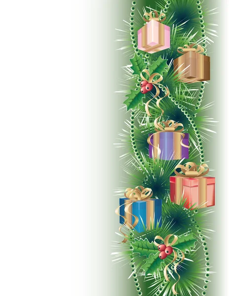 Vánoční pozadí s dárky — Stockový vektor