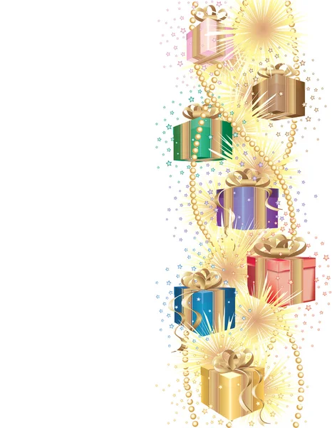 Рождество фон с подарками — стоковый вектор