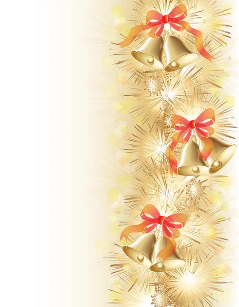 带铃铛的圣诞背景 — 图库矢量图片