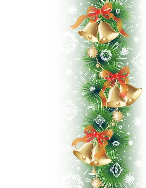 Fond de Noël avec cloches — Image vectorielle