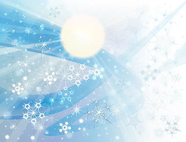 Зимовий фон зі сніжинками — стоковий вектор