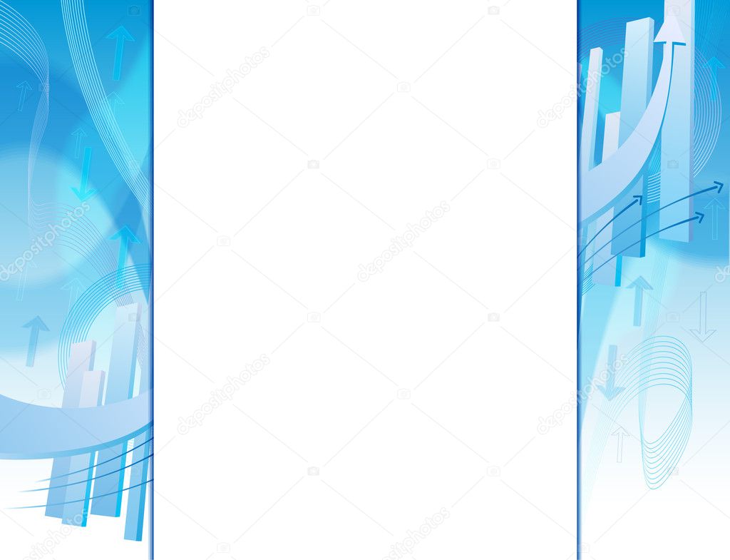 White and blue, modern, dynamic background with the blank and abstract business chart