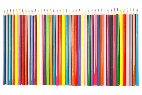 Crayones sobre fondo blanco — Foto de Stock