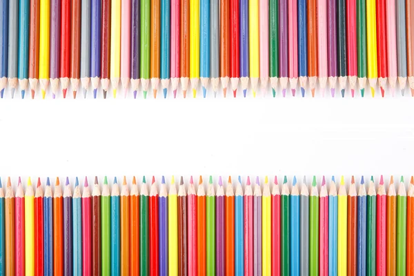 Crayons em fundo branco — Fotografia de Stock