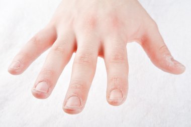 Men's fingers without a manicure clipart
