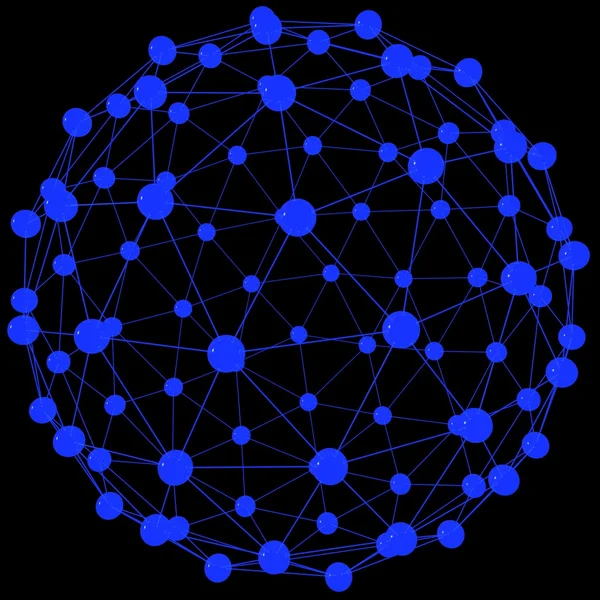 Sistema de esferas azuis — Fotografia de Stock
