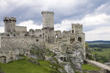 Old castle ruins in Poland in Europe clipart