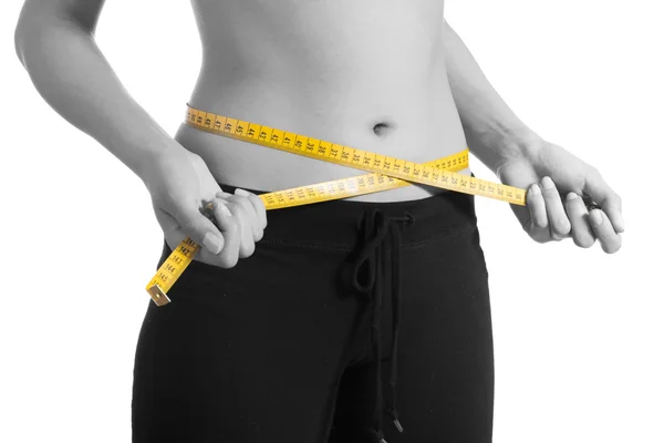 Žena ztrácí váhu — Stock fotografie