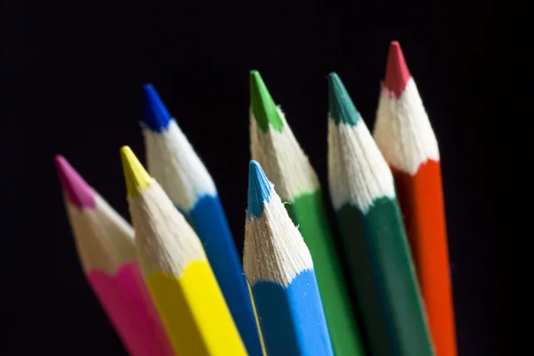 Farbstift. Bleistifte mit Pfad. — Stockfoto